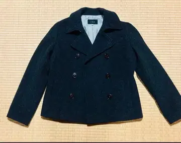 i.n.e 다크 그레이 울 피코트