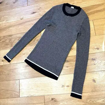 [ IENA ] 귀여운 3 x 3 리브 크루넥 니트 풀오버 *F 사이즈