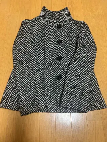 INDIVI 스탠드 카라 숏코트 38