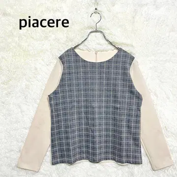 피아체레 긴팔 셔츠 티셔츠 체크 무늬 지퍼 M~L