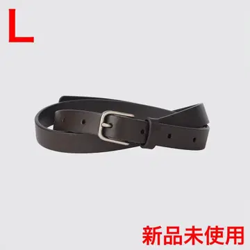 내로우 롱 가죽 벨트 유니클로U 다크 브라운 L 천연 가죽 유니클로C