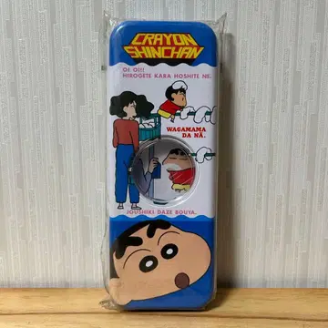짱구는 못말려(크레용 신짱) 캔 케이스 펜 케이스 당시 물품 골동품 파랑