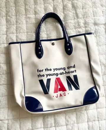 VAN JAC 토트백 화이트/네이비