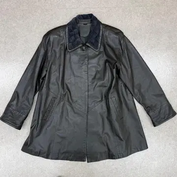 [ 레어 ] 일본제 빈티지 램 가죽 코트 레트로 블랙 천연 가죽