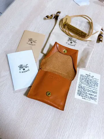 IL BISONTE 천연 가죽 코인 케이스