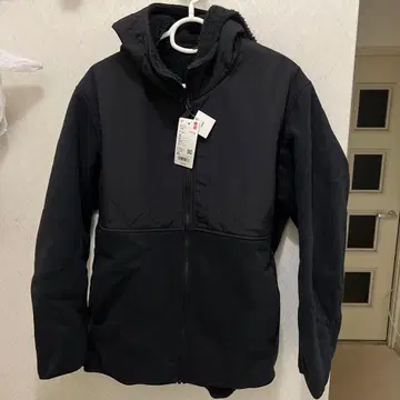 UNIQLO 방풍 아우터 플리스 후드티 (긴팔) XL 블랙