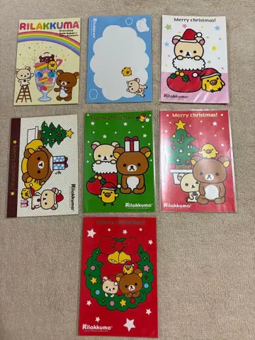 리락쿠마 이벤트 한정판 엽서 2장 크리스마스 엽서 5장