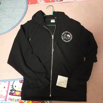 키티 지퍼 후드티