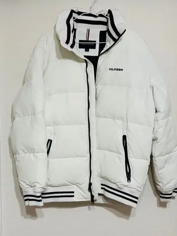 새상품급 TOMMY HILFIGER 화이트 다운 자켓