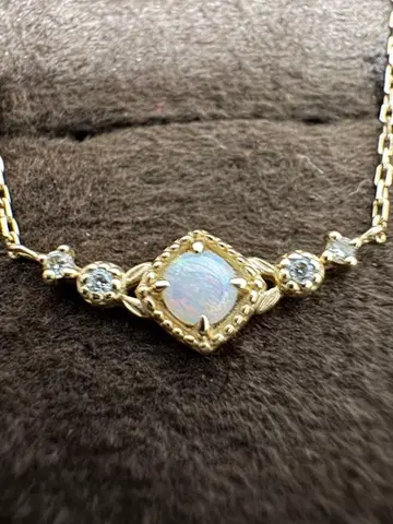 agete K10 오팔 목걸이 갸샤