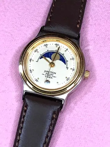 시티즌 정크 VEGA 문페이즈 데이트 새 배터리 벨트 새상품