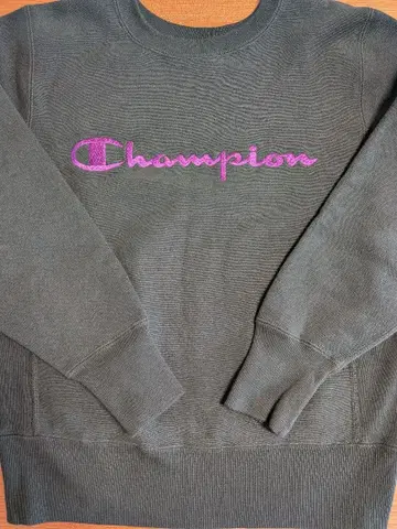 Champion 그레이 자수 로고 트레이닝복