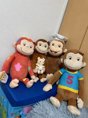 호기심 많은 조지 봉제 인형 세트