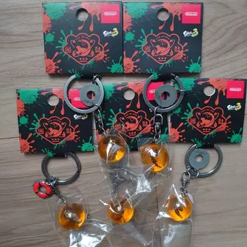 스프라툰 3 금 연어알 키링 5개 세트