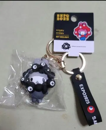 간사이 엑스포 산리오 입체 마스코트 키링 블랙 미야쿠미야쿠 마이멜로디