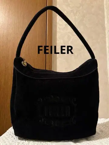 [ 새상품/미사용 ] FEILER 블랙 코듀로이 핸드백