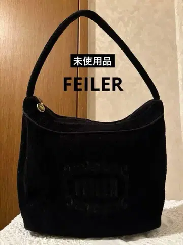 [ 새상품/미사용 ] FEILER 블랙 코듀로이 핸드백