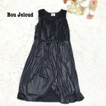 s.832 [부즈루드] 슬리브리스 무릎 기장 원피스 포멀 비즈넥