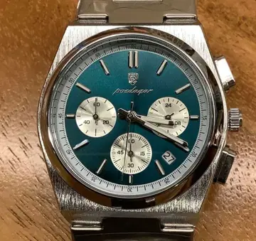 POEDAGAR 크로노그래프 역 팬더 블루그린 데이트 포함