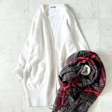 새상품급 띠어리 럭스 캐시미어 울 롱 가디건 V넥 루즈핏