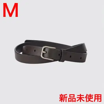 내로우 롱 가죽 벨트 유니클로 U 다크 브라운 M 천연 가죽 유니클로 C