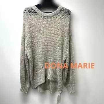 Dona marie 시스루 니트 라메 장식