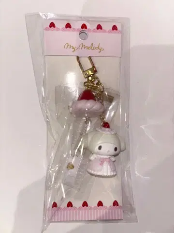 산리오 딸기 휘핑 케이크 키링 마이멜로디