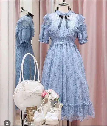 Amavel/Twinkle Feminine 레이스 원피스 (미들 기장)