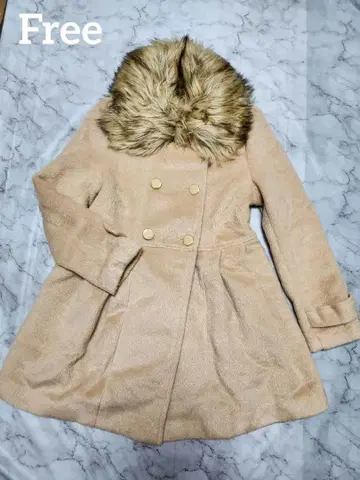 (F)dazzlin 옷깃 퍼 코트 겉옷