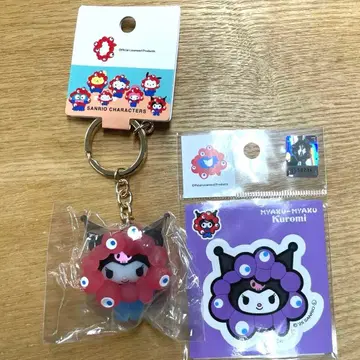 산리오 미야쿠미야쿠 쿠로미 클리어 컬러 키링 스티커