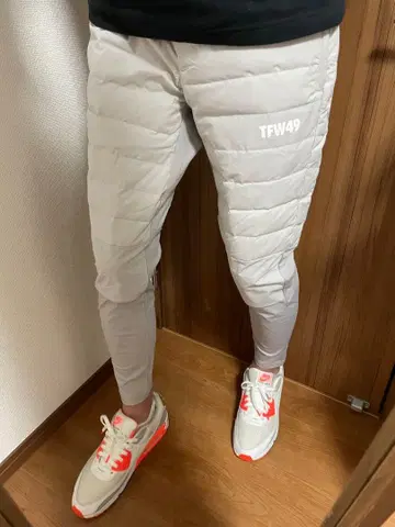 정가 4.2만 TFW49 다운 팬츠 그레이 S 골프 방한