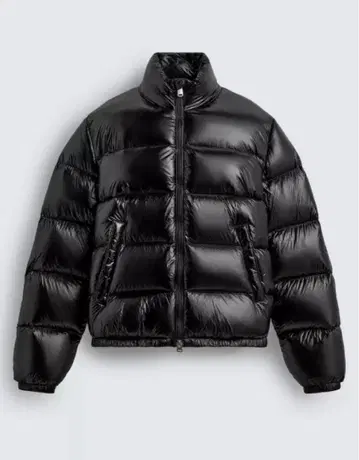 ZARA 100% 페더 퍼프 자켓