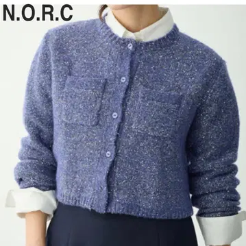 미사용 N.O.R.C 스팽글 니트 자켓