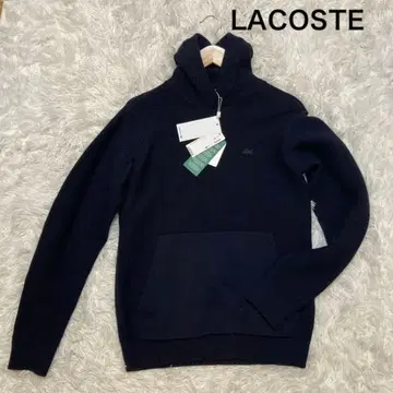 LACOSTE 카노코 니트 원톤 후디 후드티 네이비 FR2