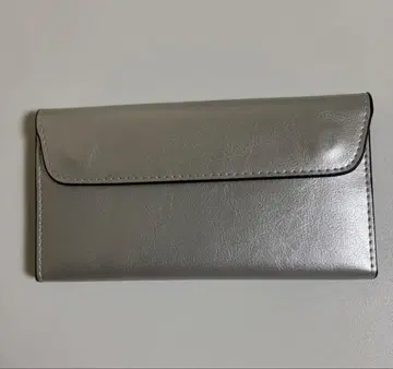 천연 가죽 지갑 (실버)