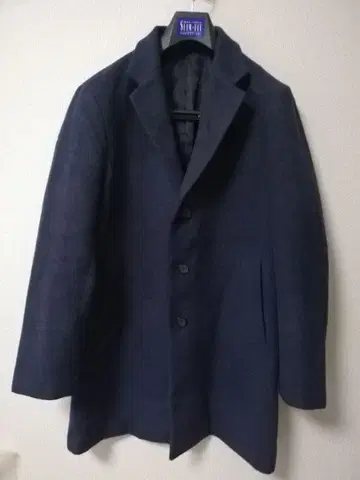 collection 체스터 코트 남성용 L 짙은 블루 계열
