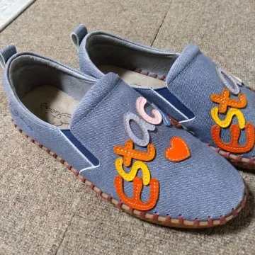 Estacion 자수 슬립온 데님 블루