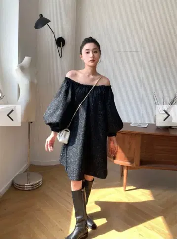 벌스데이 바쉬 2way LAME TWEED MINI DRESS