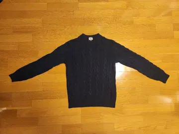 UNITED ARROWS 네이비 케이블 니트 L