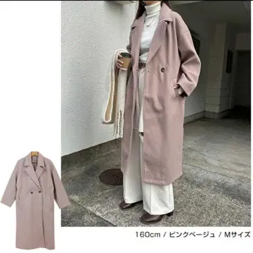 and me 페이크 울 롱 코트