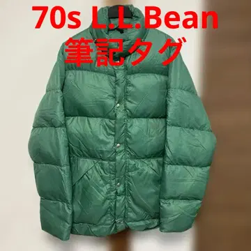 70s L.L.Been LL비 구스 다운 자켓 그린 필기체 택
