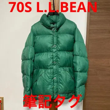 70s L.L.Been LL비 구스 다운 자켓 그린 필기체 택