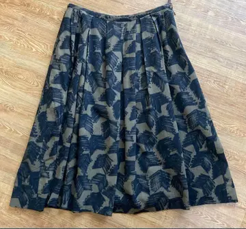 샐리 스콧 블랙 카키 개더 스커트 11 울