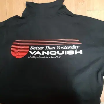 VANQUISH 블랙 하프 지퍼 후드티 택 포함 새상품