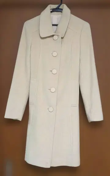 롱 코트 아이보리 버튼 포함 7호 아우터 새상품급