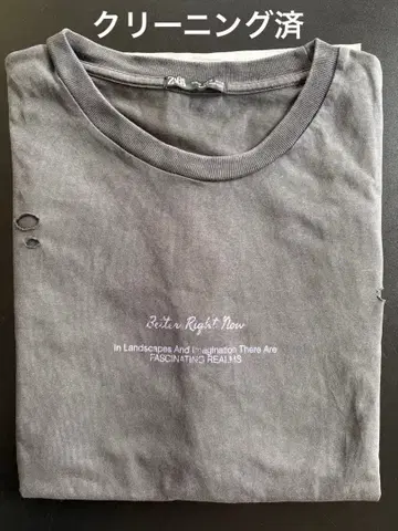 ZARA 데미지 프린트 T셔츠 사이즈 M 백 프린트 데미지 가공
