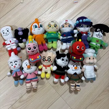 호빵맨 캐릭터 봉제 인형 세트 15개