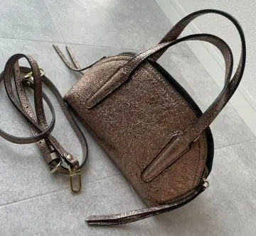 GIANNI CHIARINI 메탈릭 브라운 핸드백