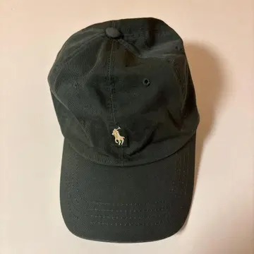 POLO 짙은 녹색 캡 말 자수