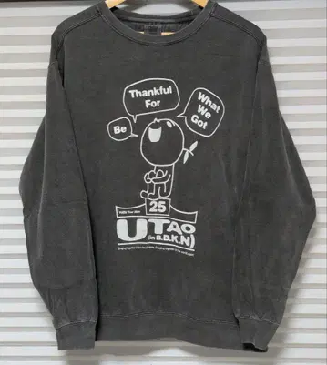 유즈 UTAO 우타오 무도관 B.D.K.N 맨투맨 그레이 블랙